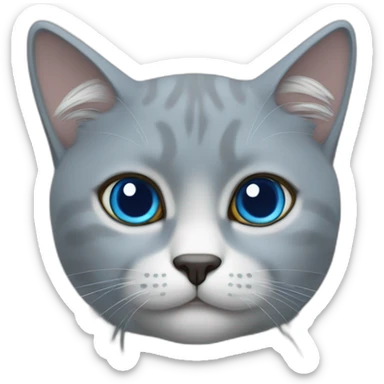 Gato azul ruso gris sticker