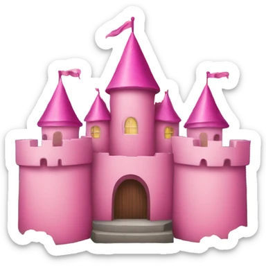 A pink castle sticker