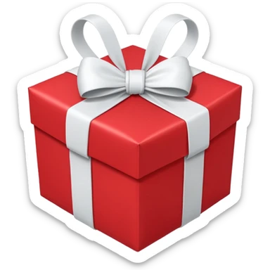 Christmas present heart sticker