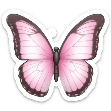 Pastell pink butterfly with white roses sticker