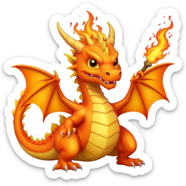 Dragon spitting fire at game of thrones   sticker