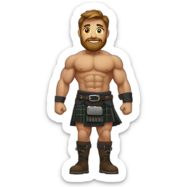 wearing a kilt flex muscle sticker