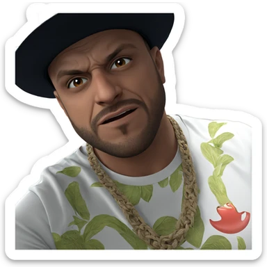 male portrait in white shirt sticker