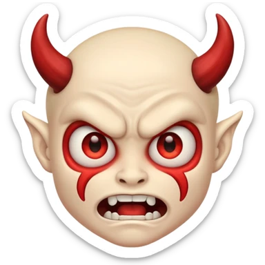 very scared demon memoji sticker