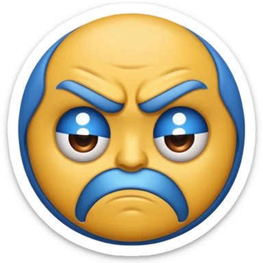 Blue emoji angry  sticker