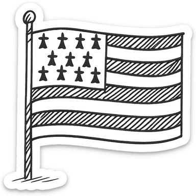 Brittany flag sticker