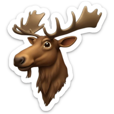 scholarly moose sticker