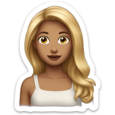 Courage jolie fille sticker