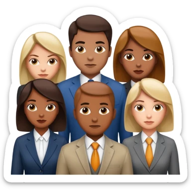 corporate social responsibility for large enterprise team but not wearing casual clothes sticker