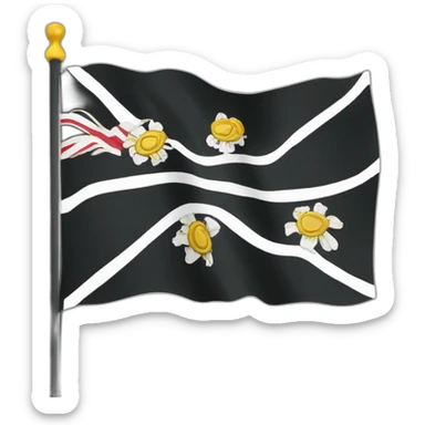 a flag for cornwall county in the UK sticker