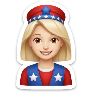 Girl for Fourth of July  sticker