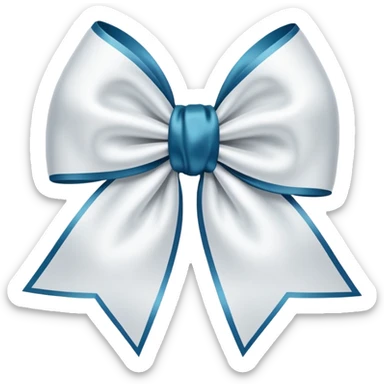 white christmas bow sticker