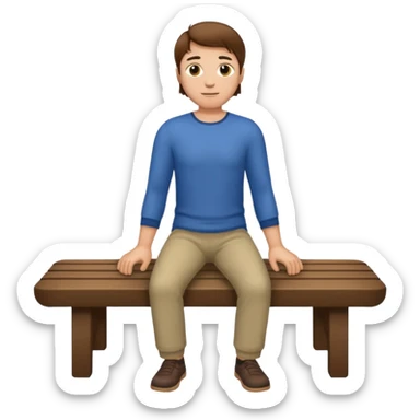 Um homem deitado,com o corpo inteiro ,deitado reto sticker