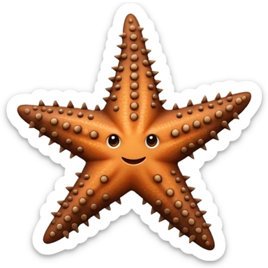 Starfish in leather wear sticker