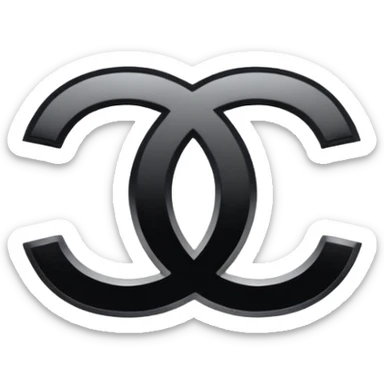 Pearlescent and matte black chanel sign sticker
