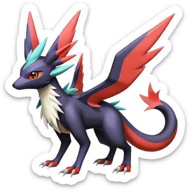  Nargacuga-Latias-Umbreon-Noivern-Silvally-Pokémon-Fakémon-fusion (full body) sticker