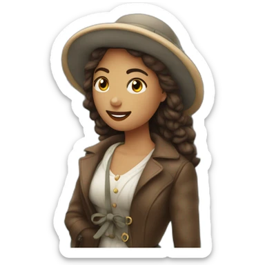 femme qui rend visite à son marin à dublin sticker