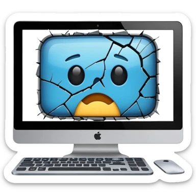 damaged computer sticker