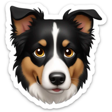 Border collie black and tan short haired sticker