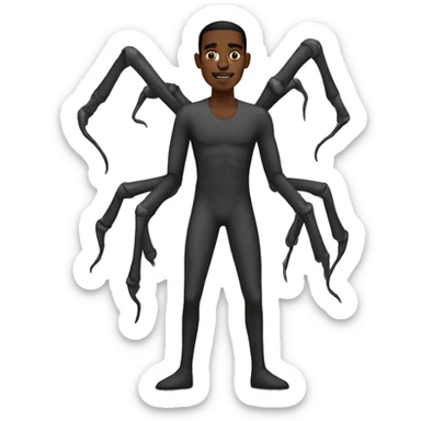 Black man with 8 legs sticker