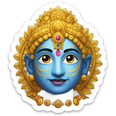 Krishna supreme lord emoji Sudarshan chakra sticker