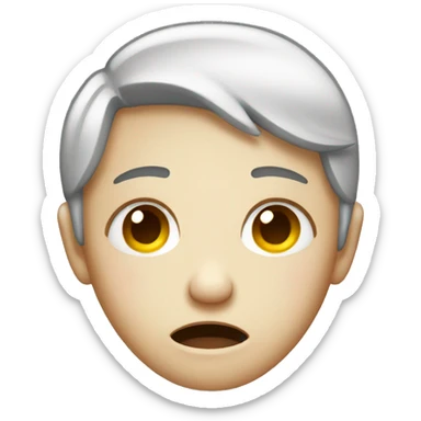 Gender neutral crying face sticker