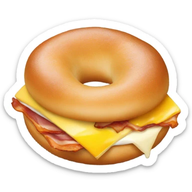 Bacon egg and cheese bagel  sticker