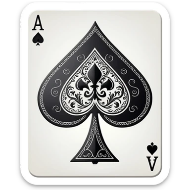 ace of spades playing card sticker