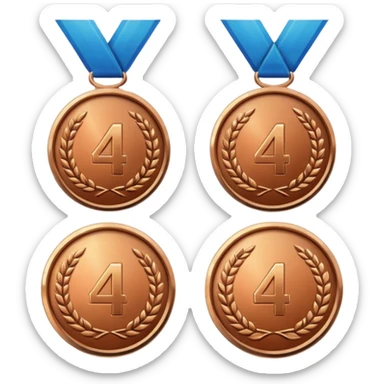 4th place medals sticker
