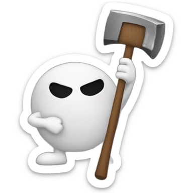 snoo waving hammer sticker