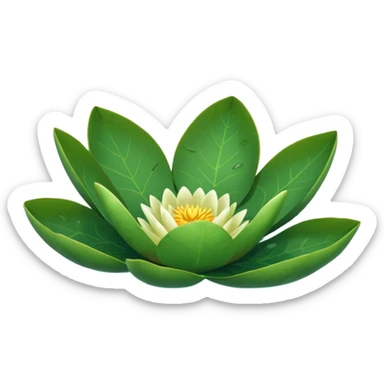 Round water lily leaf sticker