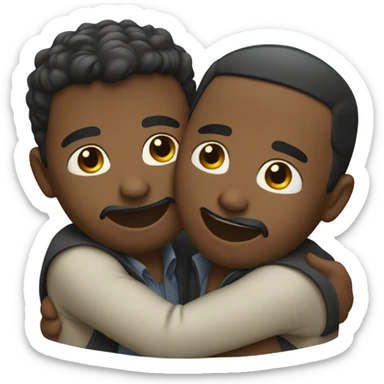 Gay couple hugging  sticker