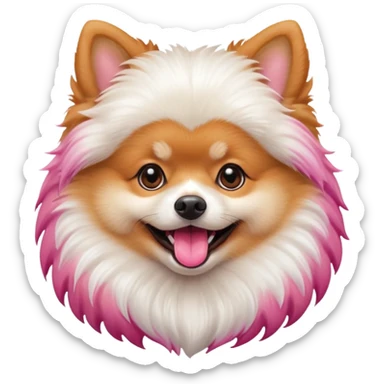 happy Pomeranian dog iOS Style sticker