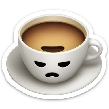 a cup of coffee in the Halloween style sticker