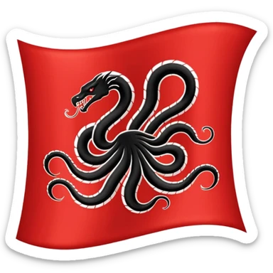 Can you generate me a emoji flag of the fictional world war two team hydra from Captain America? sticker