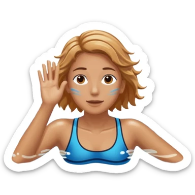 person swimming laps in pool zoomed out showing lap swiming back stroke, no more zoomed out full body but par under water I want to see the water sticker