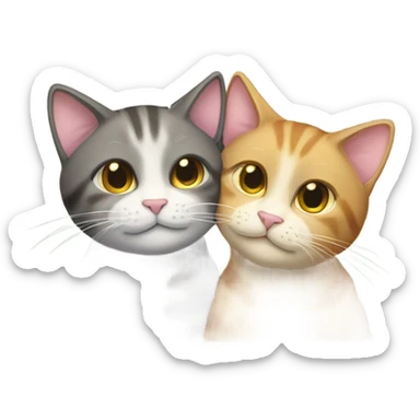 cats in love sticker