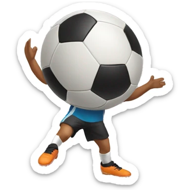 Juggling soccer ball sticker