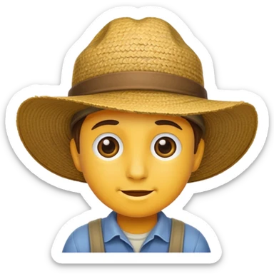 farmer hat sticker