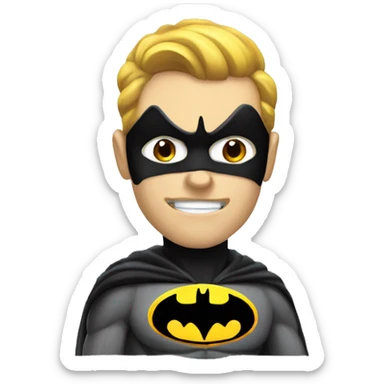 Create an emoji representing The Batman in Gotham city  sticker