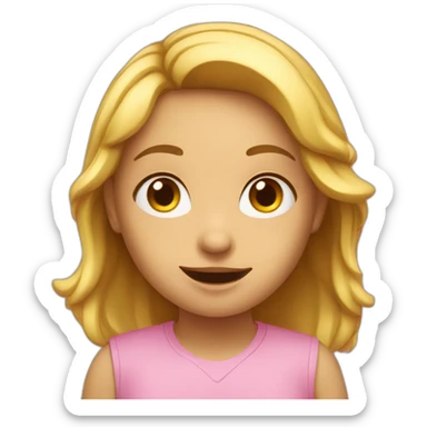 Girl saying « en fait » sticker