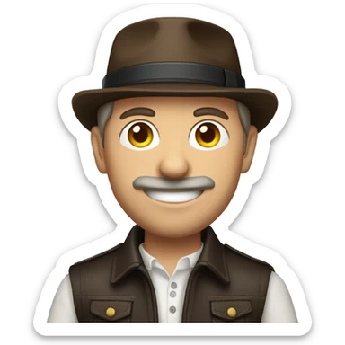 German man wearing Bavaria leather pants sticker