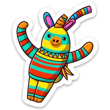 mexican pinata decoration sticker