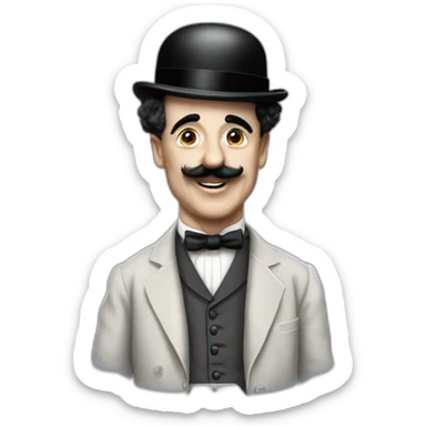 Charlie chaplin without the cap sticker