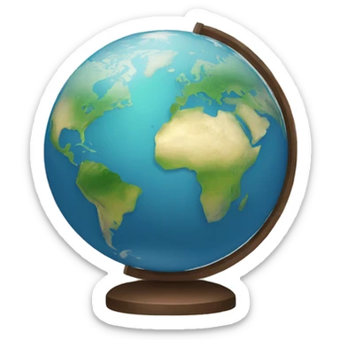 World globe south america sticker