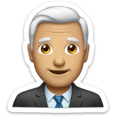 hombre 55 años negocios sticker