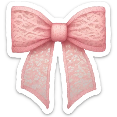 A cute pink lace bow sticker