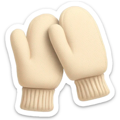Beige mittens sticker