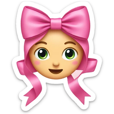 Pink bow  sticker
