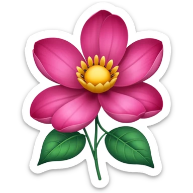 silk flower sticker